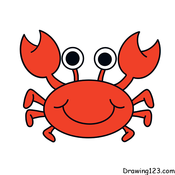 Crab Drawing Tutorial - How to draw Crab step by step