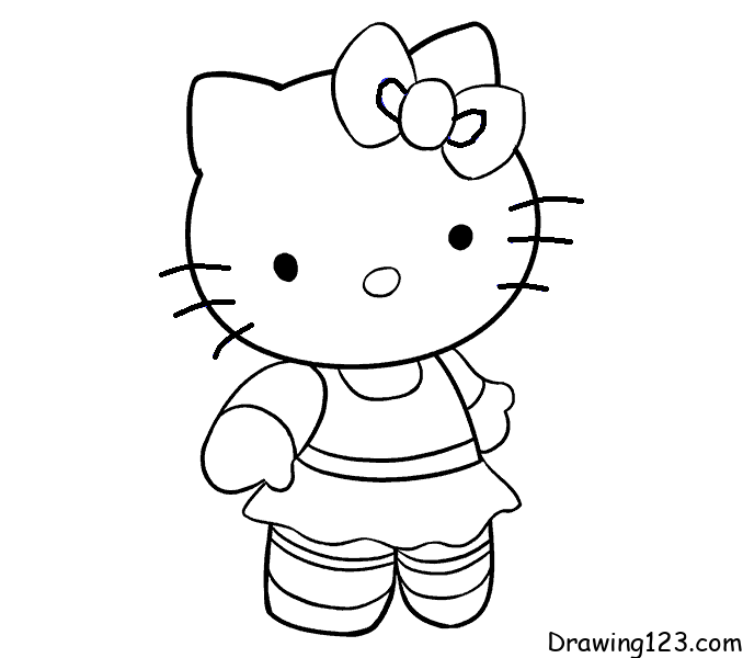 How To Draw Hello Kitty Step By Step