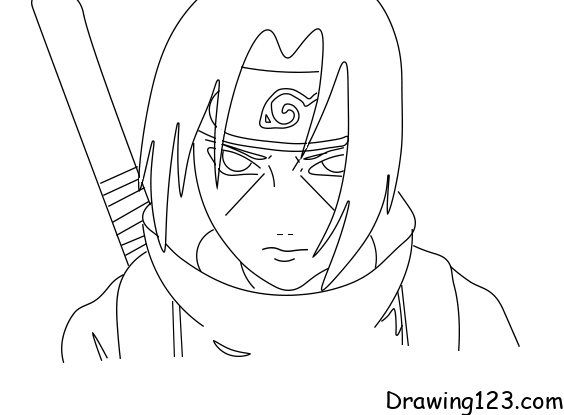 How to draw Itachi Uchiha  Step by step Drawing tutorials