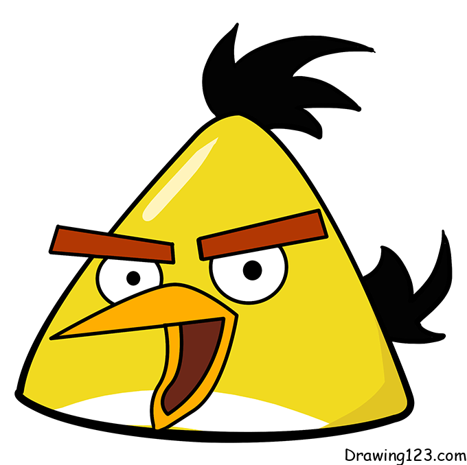 Angry Bird Drawing Tutorial - How to draw Angry Bird step by step