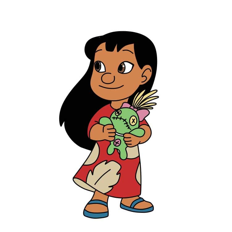 How to Draw Lilo from Lilo and Stitch - Really Easy Drawing Tutorial