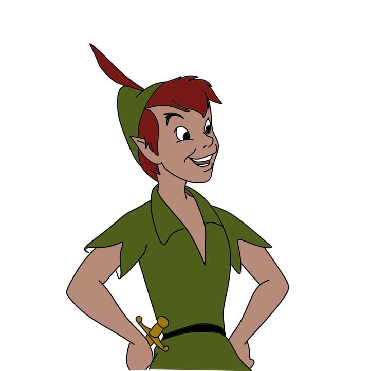 Peter Pan Drawing Tutorial - How to draw Peter Pan step by step