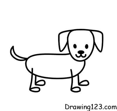 Easy Dog Drawing - HelloArtsy-saigonsouth.com.vn