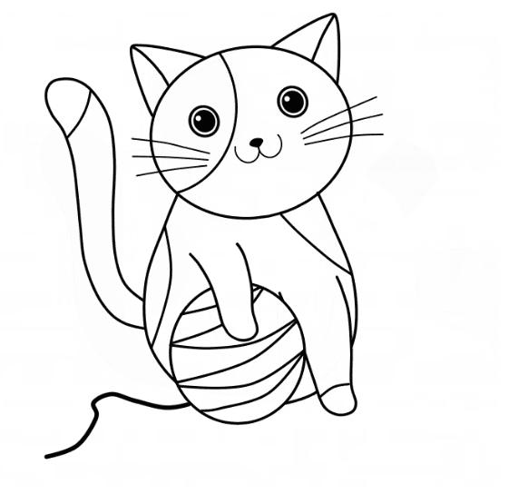 قطة رسم
