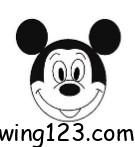 Mickey Mouse Face Drawing Idea 14