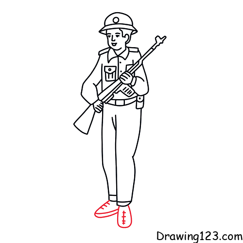 How to draw a Roman Soldier Step by Step