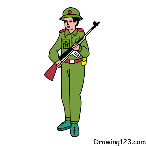 army-drawing-step-15