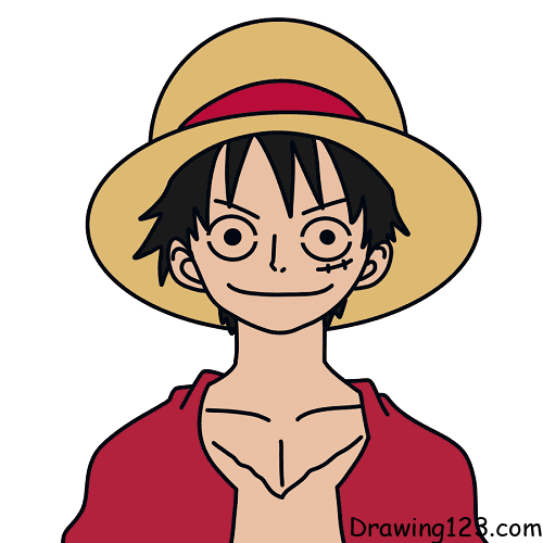 How to draw Luffy