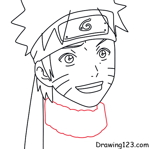 Naruto Face Drawing Easy, how to draw naruto face step by step a pencil  in 2023