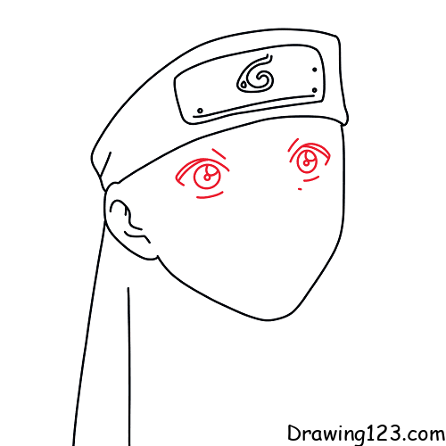 Easy to draw  how to draw sad naruto's eye step-by-step 