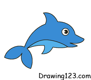 dolphin-drawing-step-8 tekenen