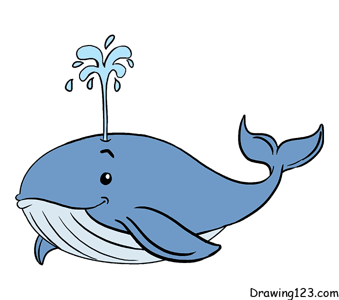 Walvis tekenen