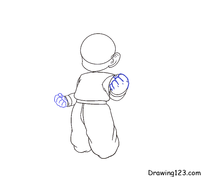 How to draw KID GOKU (Dragon Ball) step by step, EASY 