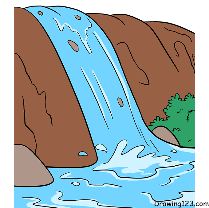 waterfall-drawing-step-6