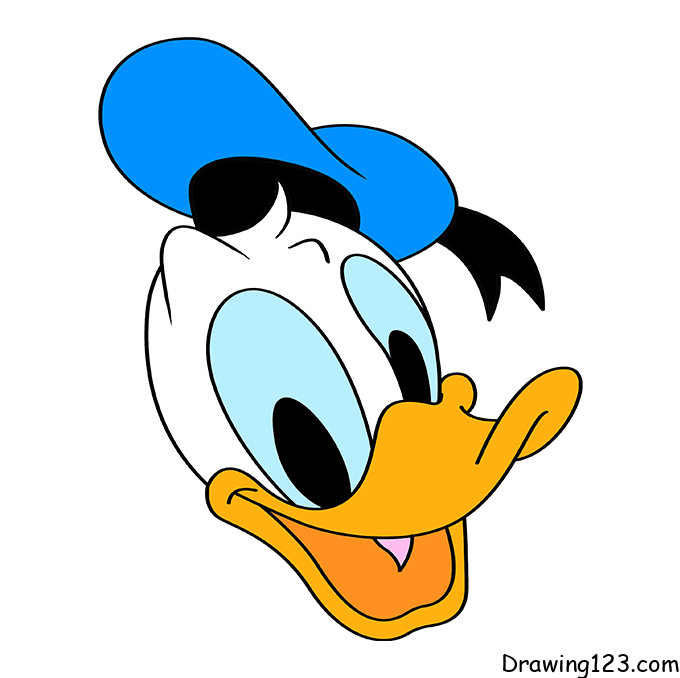 Donald-Duck-drawing-step-7