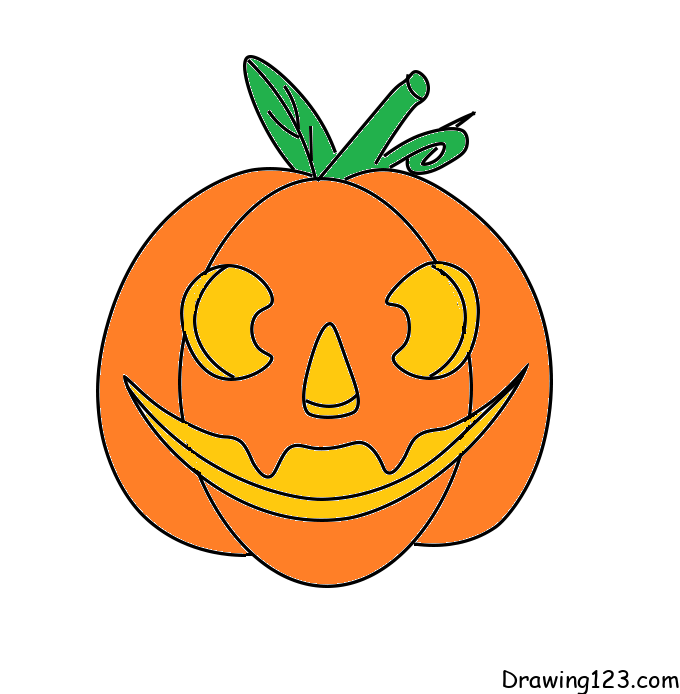 Halloween-Pumpkin-drawing-step-9