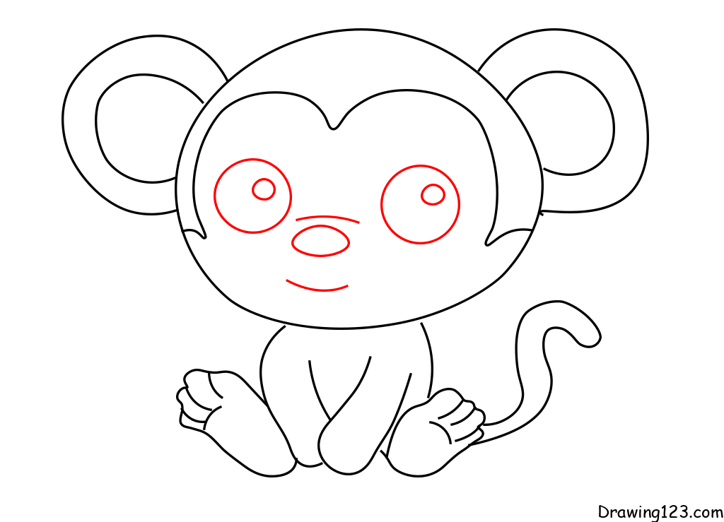 How to draw a Monkey step by step easy - YouTube