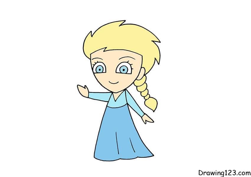 Elsa-drawing-step-6