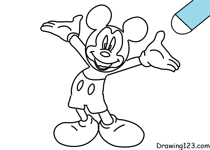 Mickey Mouse Drawing Step By Step at GetDrawings | Free download-anthinhphatland.vn