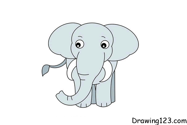 Elephant-drawing-step-8