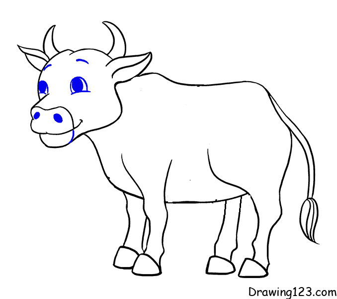 Cow Drawing Ideas » How to draw a Cow Step by Step-saigonsouth.com.vn