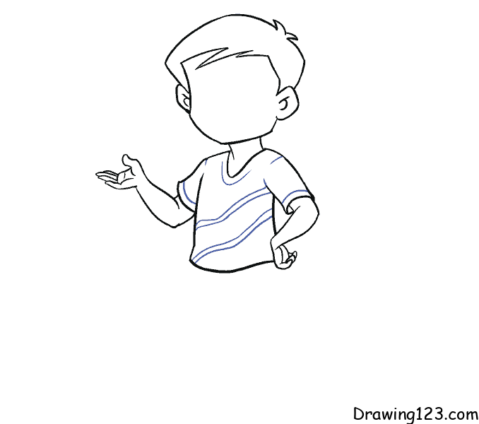 Easy How to draw a Boy and Boy Coloring Page-saigonsouth.com.vn