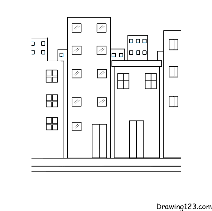 City-drawing-step-6