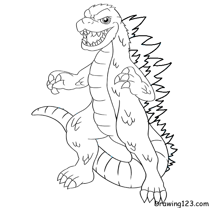 Godzilla-drawing-step-6