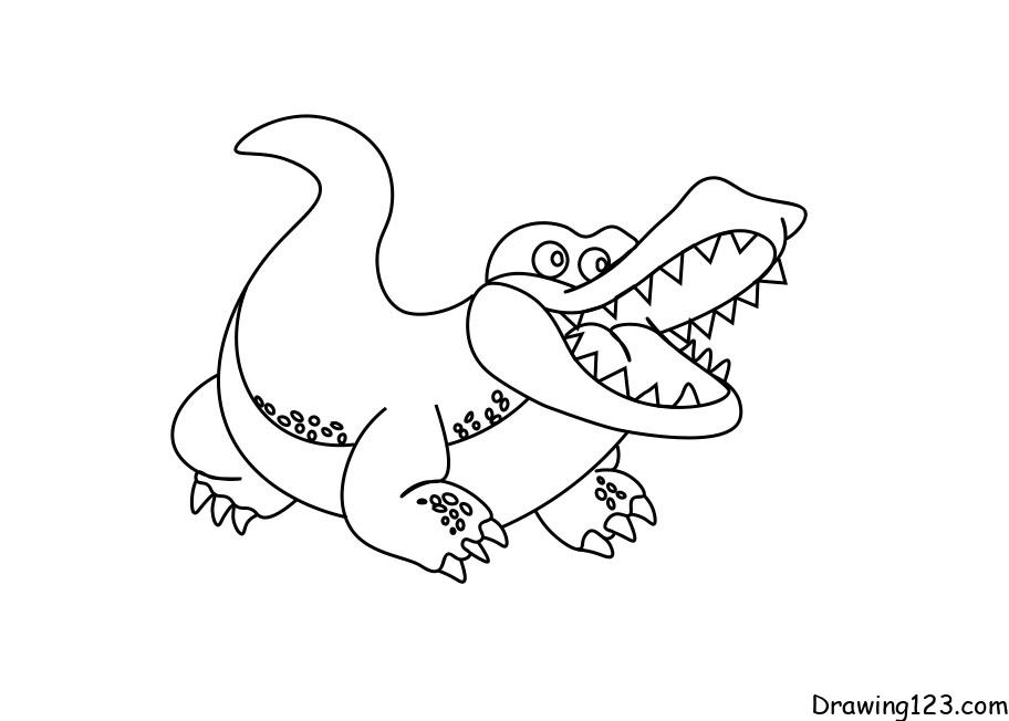 How to Draw a Cartoon Crocodile: 8 Steps (with Pictures) - wikiHow