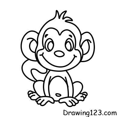 Małpa rysunek