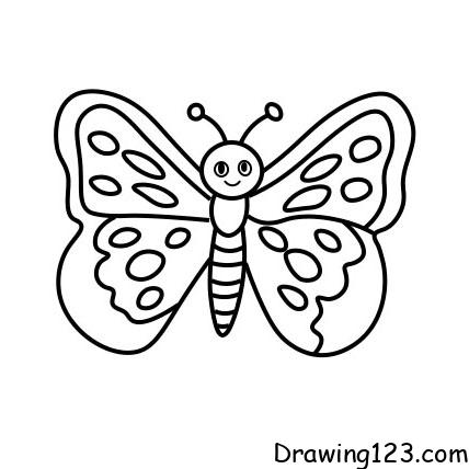 Butterfly Drawing Tutorial - How to draw a Butterfly step by step