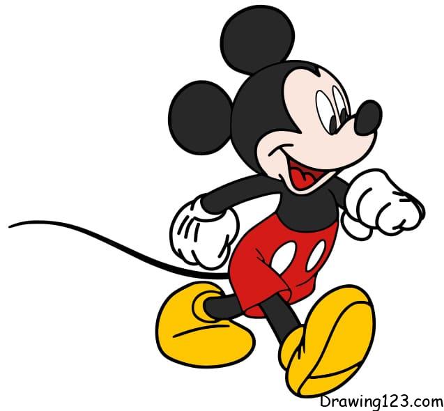Mickey Mouse Drawing Tutorial - How to draw Mickey Mouse step by step