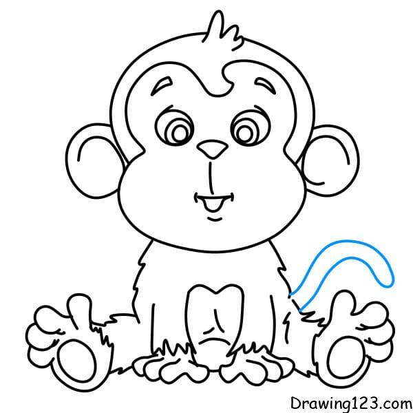 Cute Monkey Baby with Big Chibi Eyes · Creative Fabrica