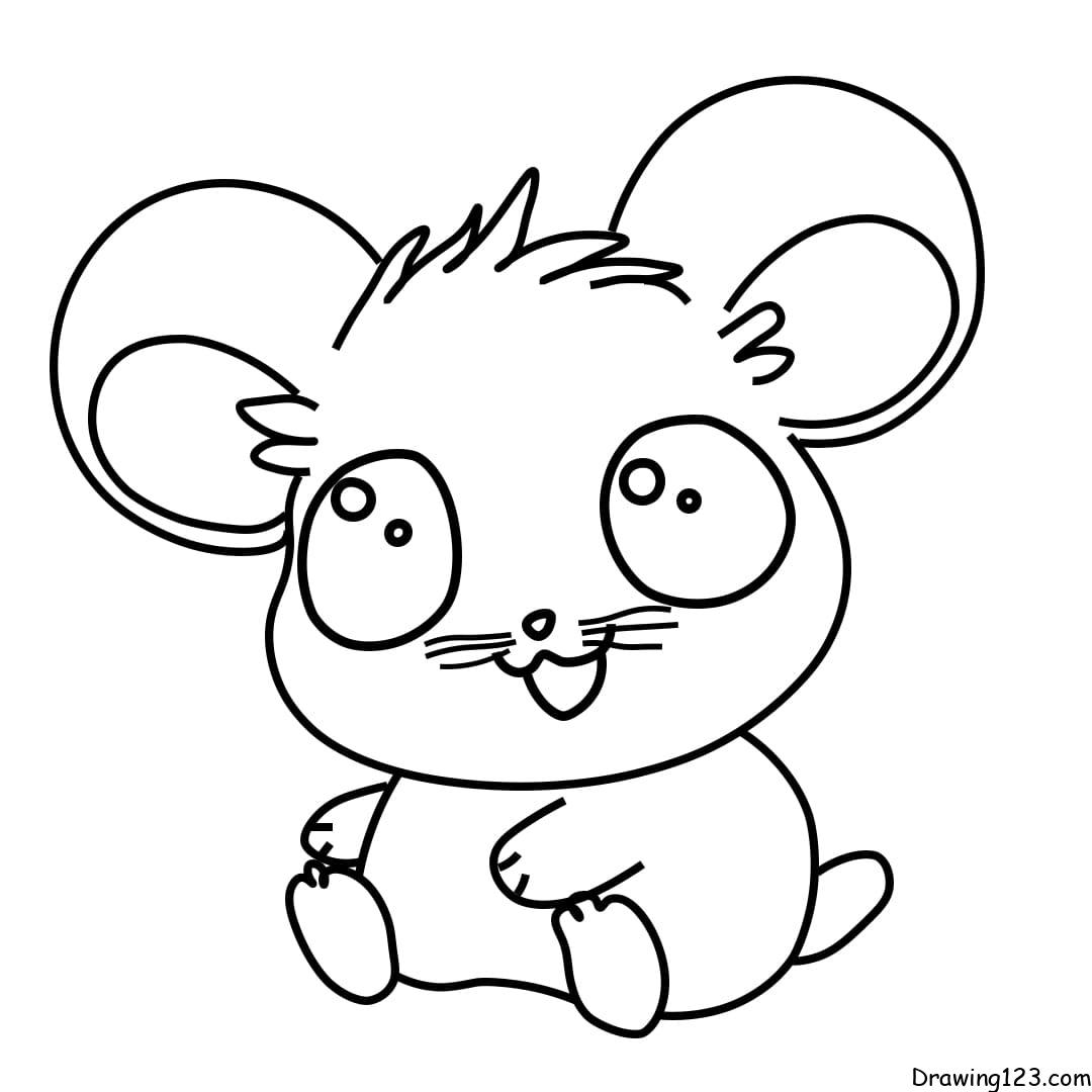 Premium Photo | A drawing of a mouse with a brown shirt that says 