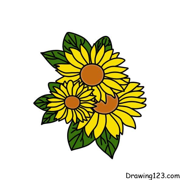 drawing-sunflower-step8