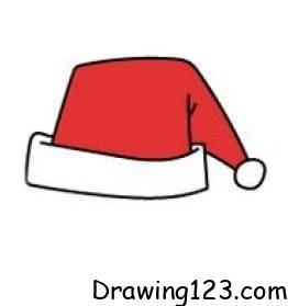 Santa Hat Drawing Idea