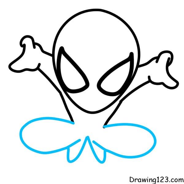 How To Draw Spider-man Drawing Image - Spider Man Drawing Face, HD Png  Download - kindpng