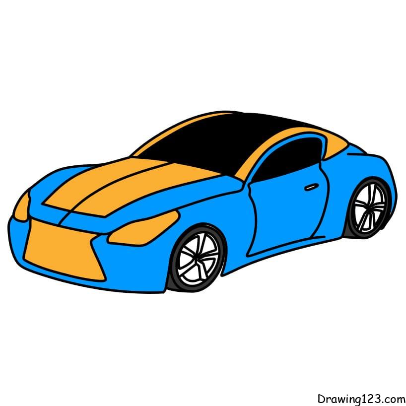 Poster Modern muscle car drawing - PIXERS.NET.AU-saigonsouth.com.vn