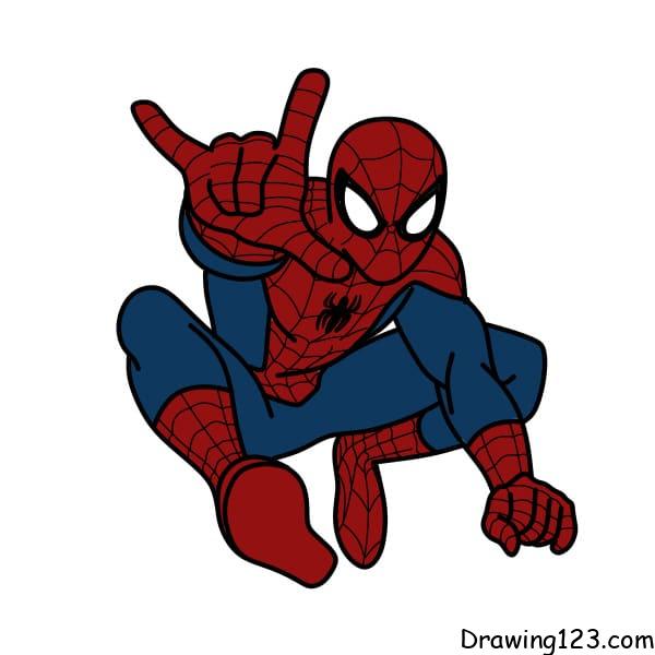 drawing-spiderman-step-16