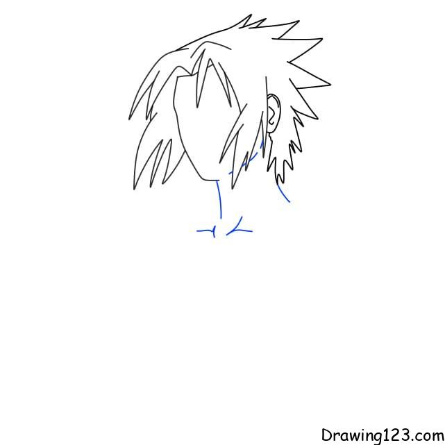 How to draw Cute Sasuke Face (easy to follow) 