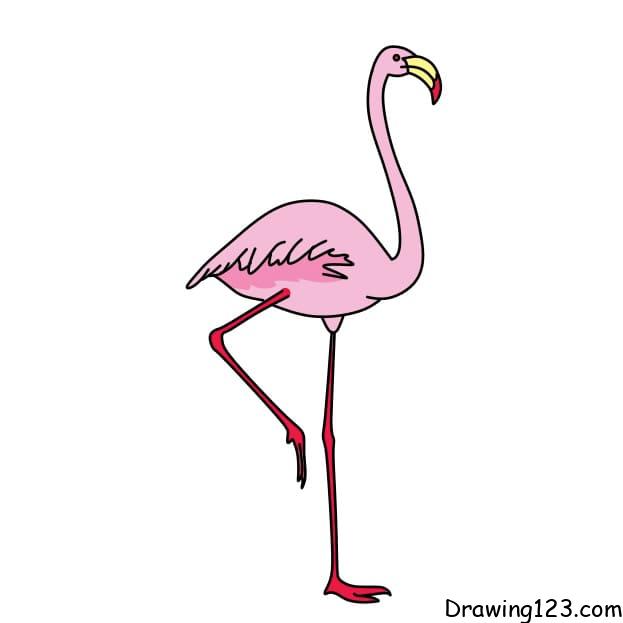 Drawing-a-flamingo-step-7-4