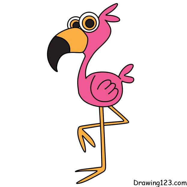 Drawing-a-flamingo-step-9-1
