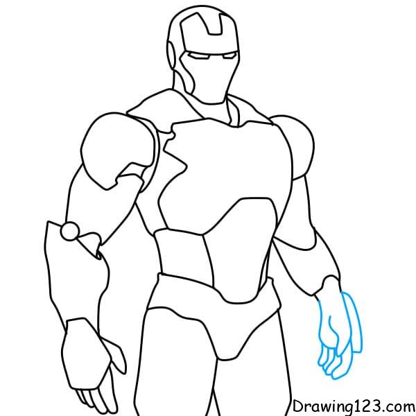 How to Draw a Lego Iron Man step by step easy for beginners-saigonsouth.com.vn