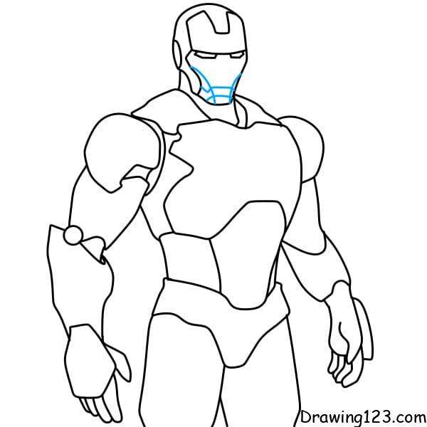 How to Draw Iron Man - Easy Drawing Art-saigonsouth.com.vn