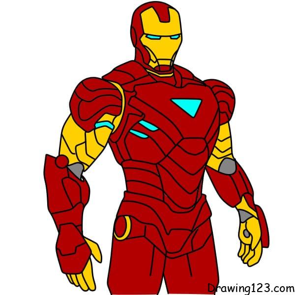 How to draw an Iron Man mask - Sketchok easy drawing guides-saigonsouth.com.vn