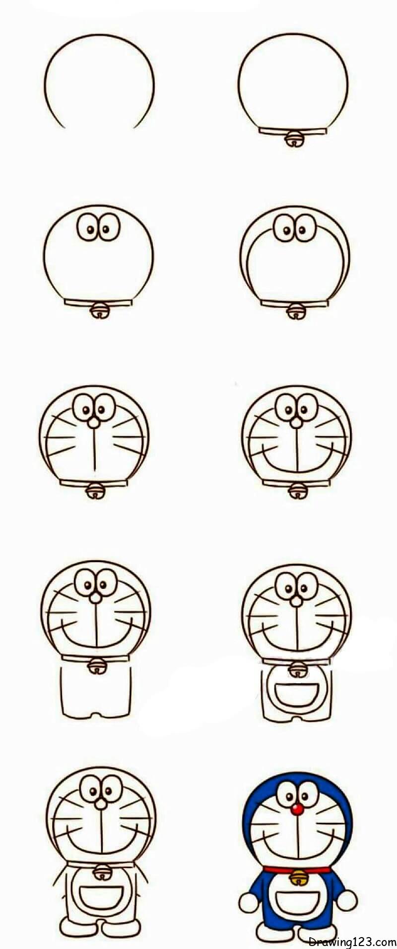 How to Draw Doraemon  Really Easy Drawing Tutorial