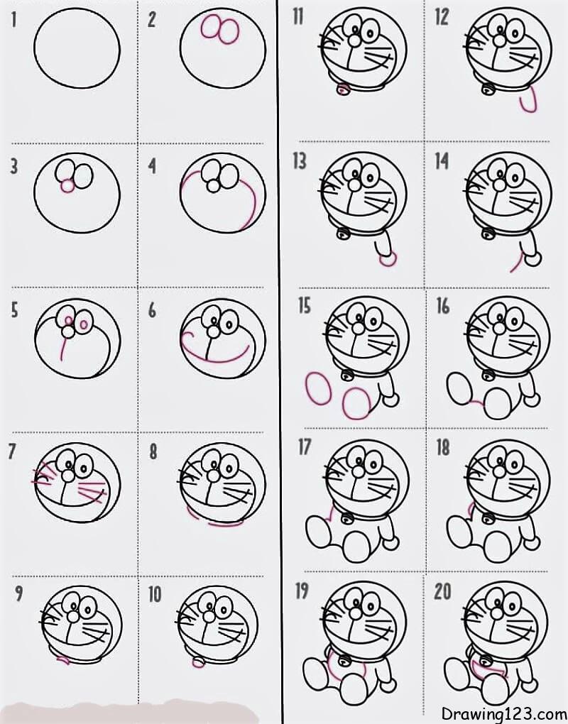 How to draw nobita from Doraemon - doraemon drawing