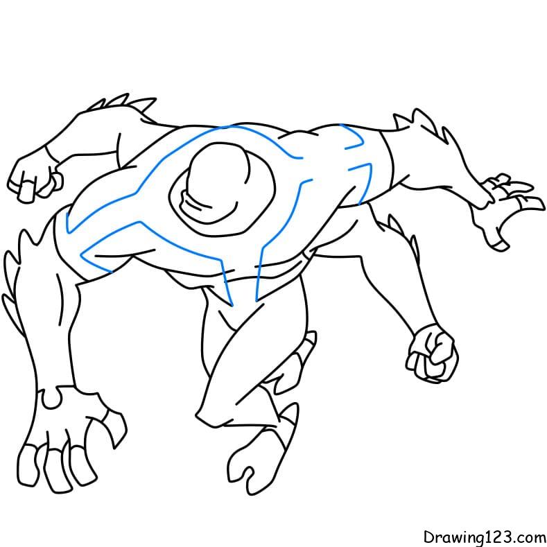 How to draw Humungousaur from Ben 10 - YouTube
