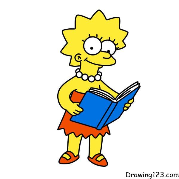 Drawing-Lisa-Simpson-step-11-2