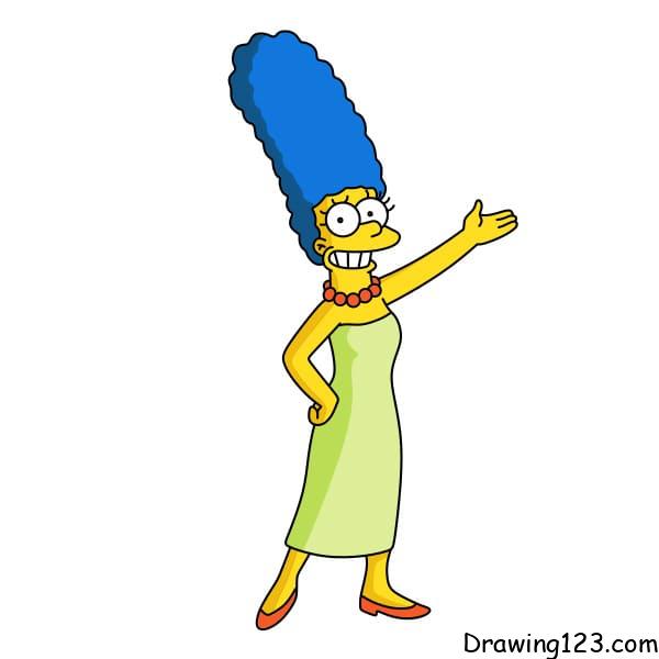 Drawing-Marge-Simpson-step-10-3